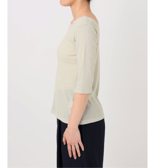  「【洗える】レース2WAYプルオーバー」|Tシャツ・カットソー|