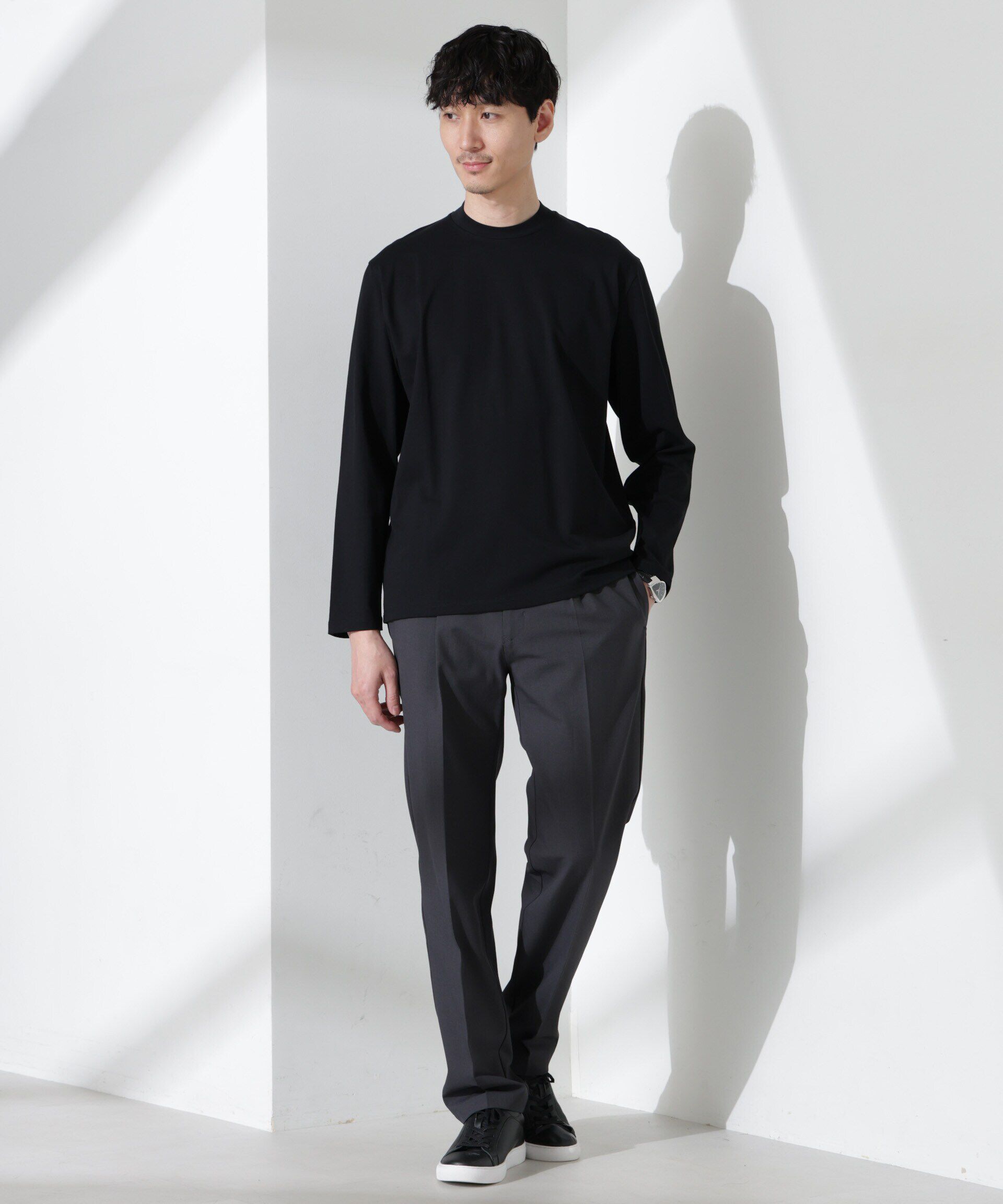 NANO universe「ジャケT(R) クルーネック 長袖」|Tシャツ・カットソー|