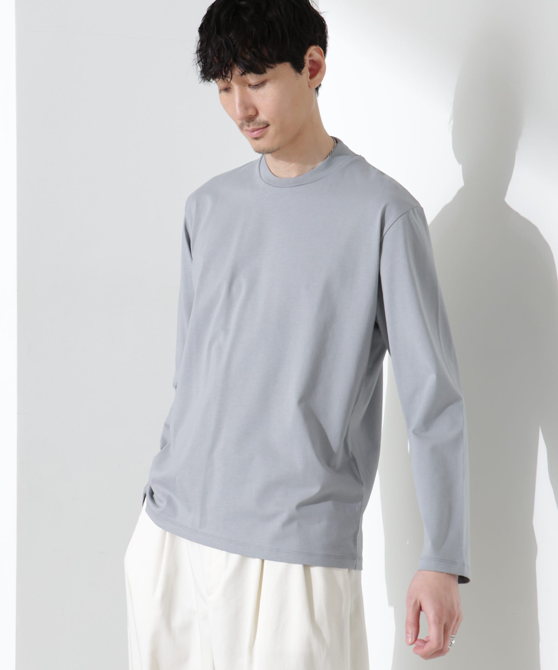 NANO universe「ジャケT(R) クルーネック 長袖」|Tシャツ・カットソー|