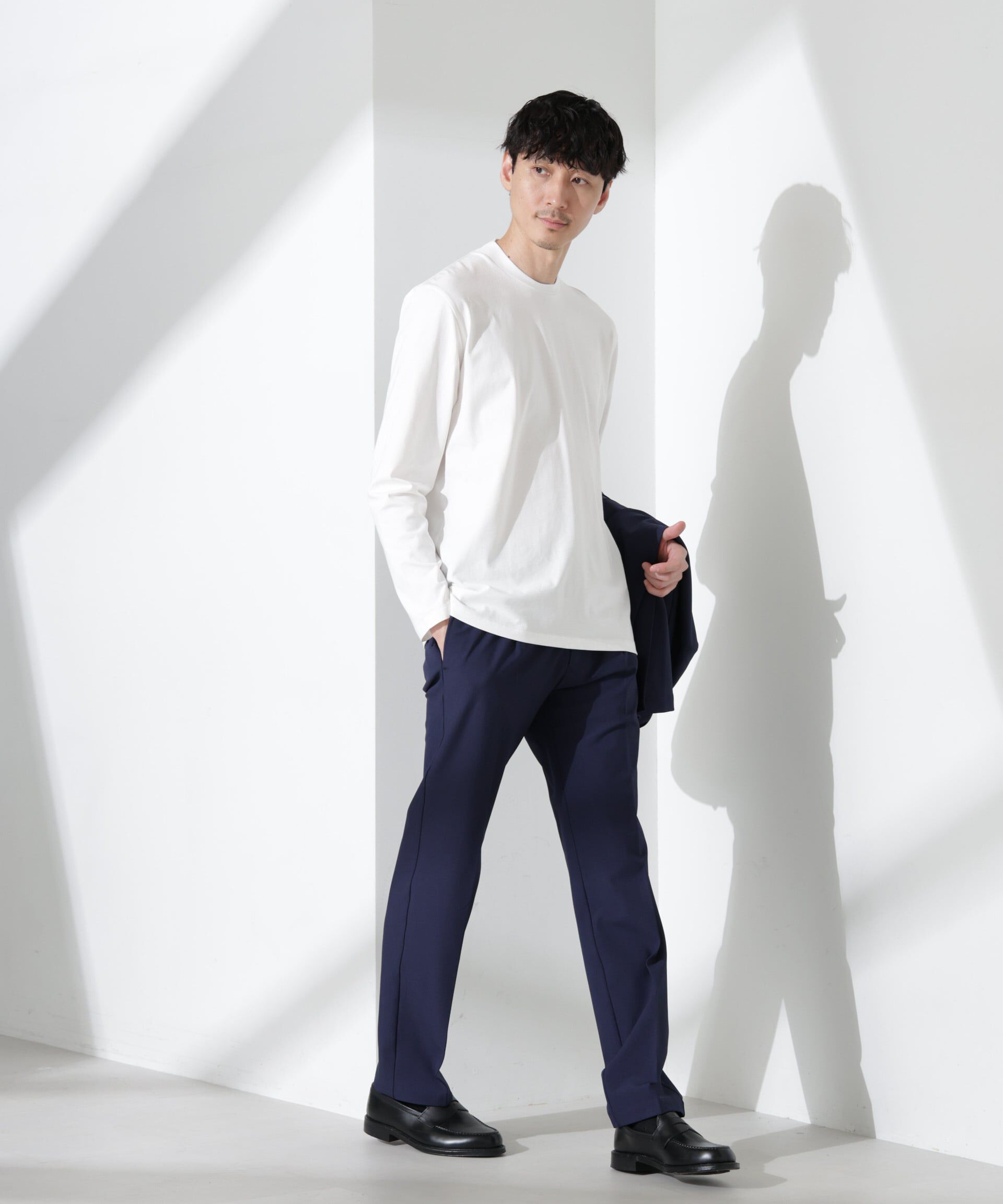 NANO universe「ジャケT(R) クルーネック 長袖」|Tシャツ・カットソー|