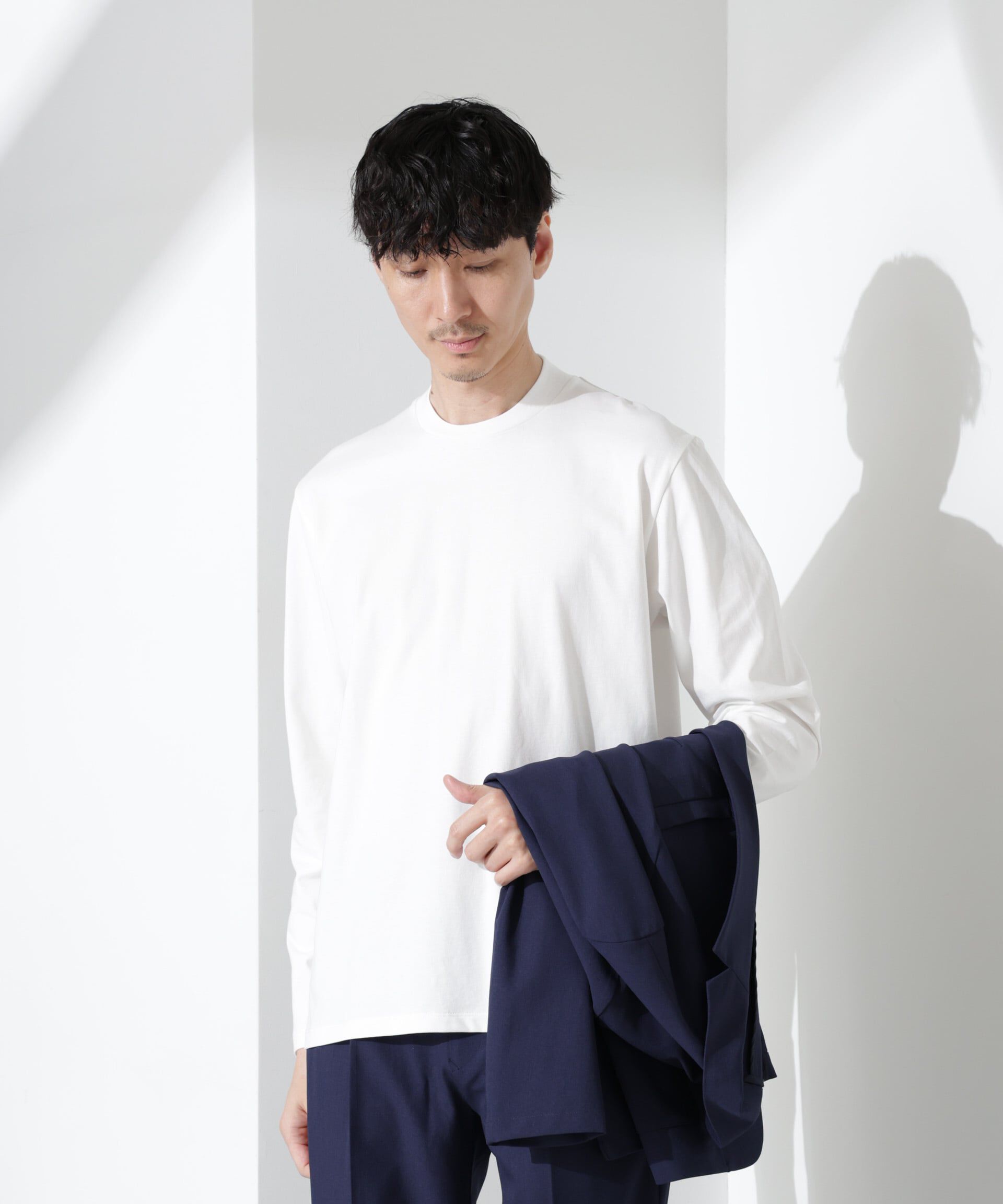 NANO universe「ジャケT(R) クルーネック 長袖」|Tシャツ・カットソー|