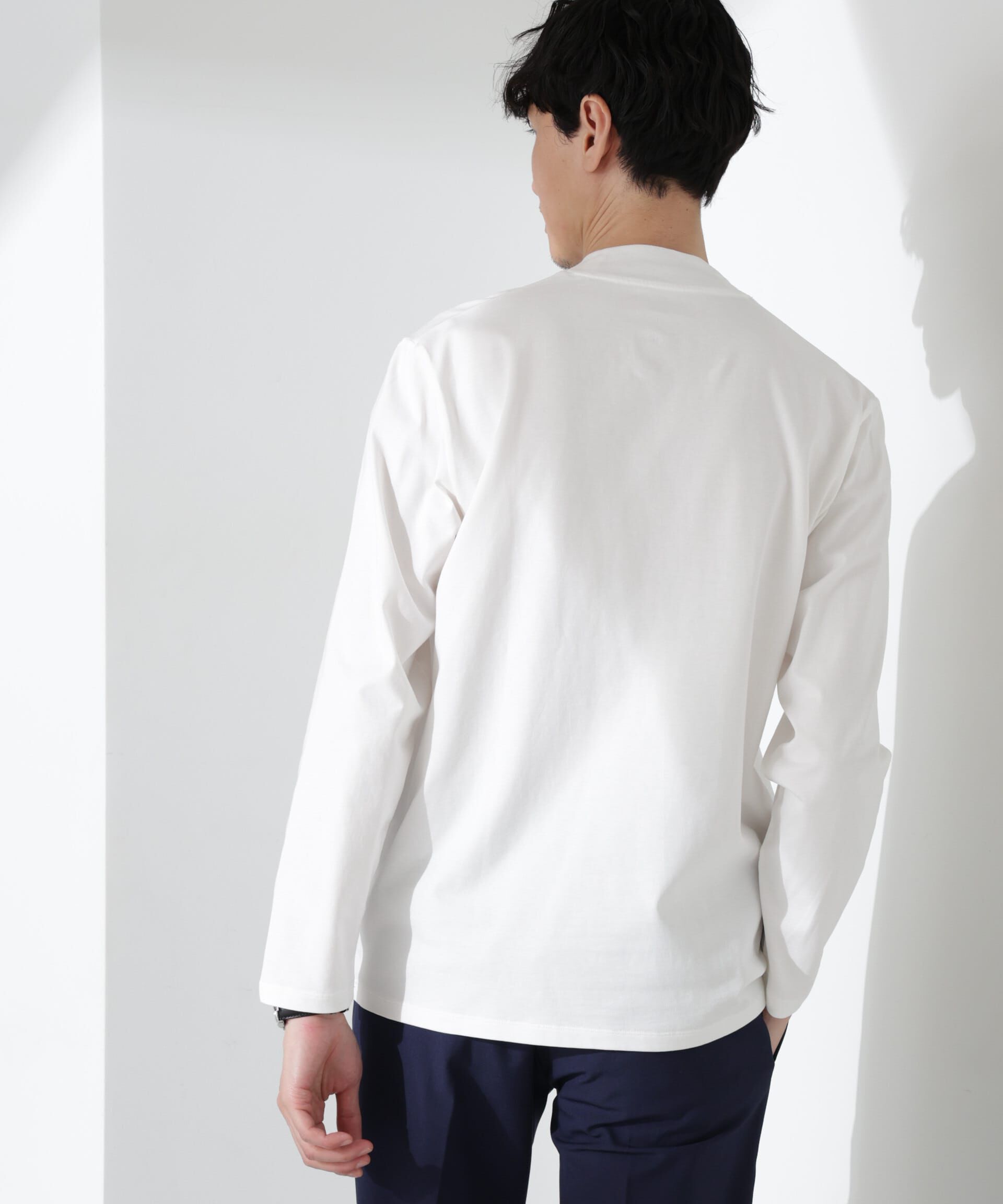 NANO universe「ジャケT(R) クルーネック 長袖」|Tシャツ・カットソー|