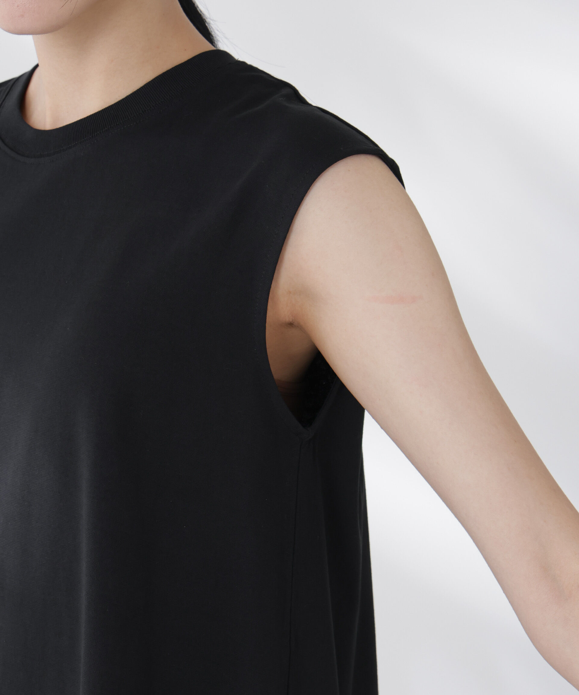 NANO universe「NANOFINE強撚コットンノースリーブトップス」|Tシャツ・カットソー|