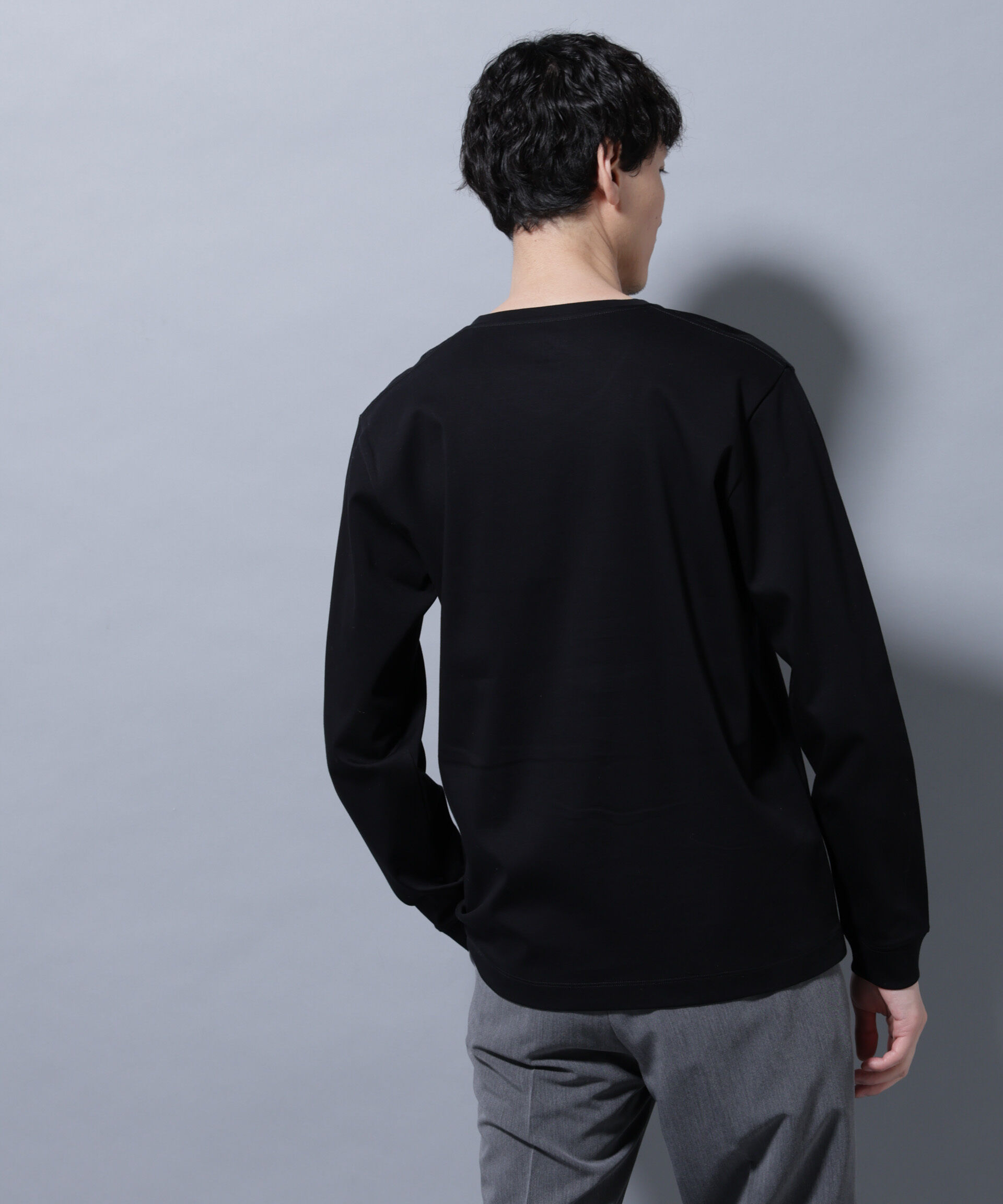 nano･universe「アンチスメルVネックTシャツ 長袖」|Tシャツ・カットソー|