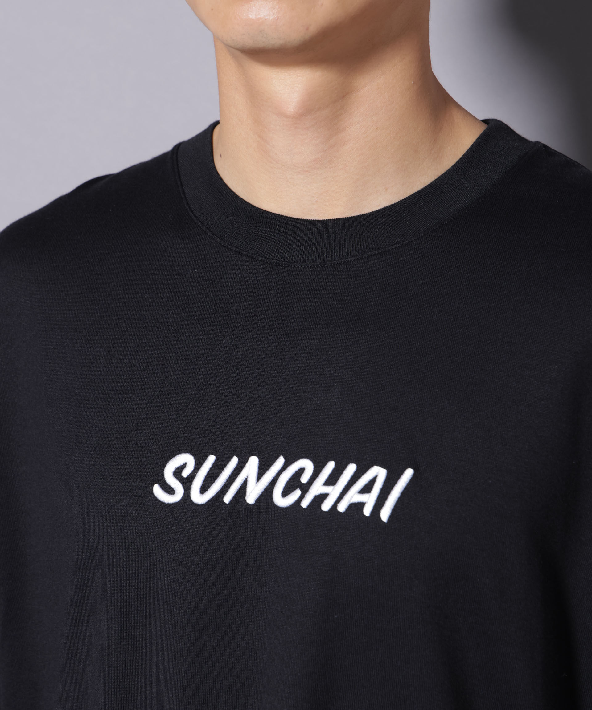 NANO universe「Anti Soaked(R)&times;SUNCHAI ロゴ刺繍 汗染み防止 Tシャツ長袖」|Tシャツ・カットソー|