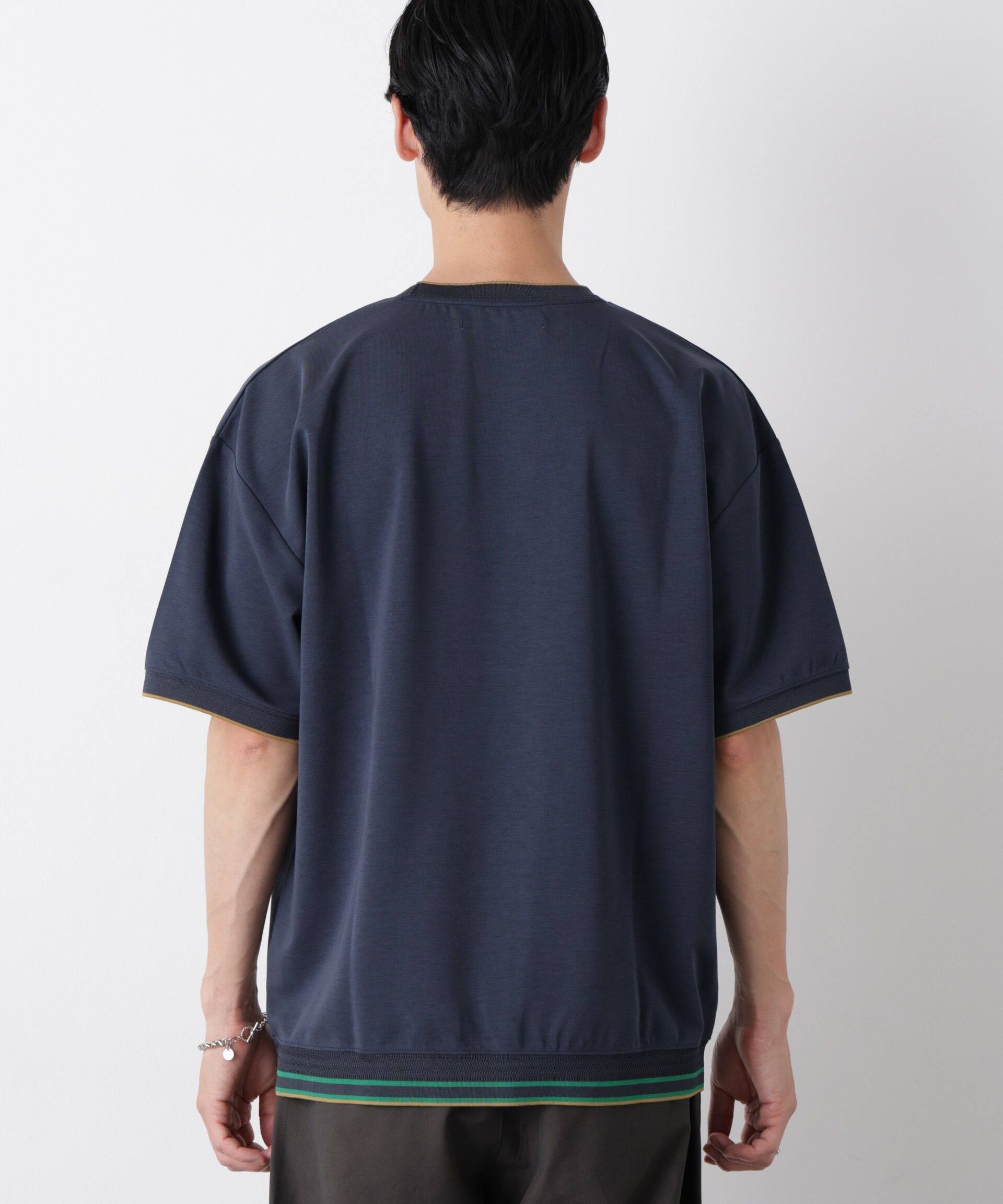 NANO universe「リブスムースTシャツ 半袖」|Tシャツ・カットソー|