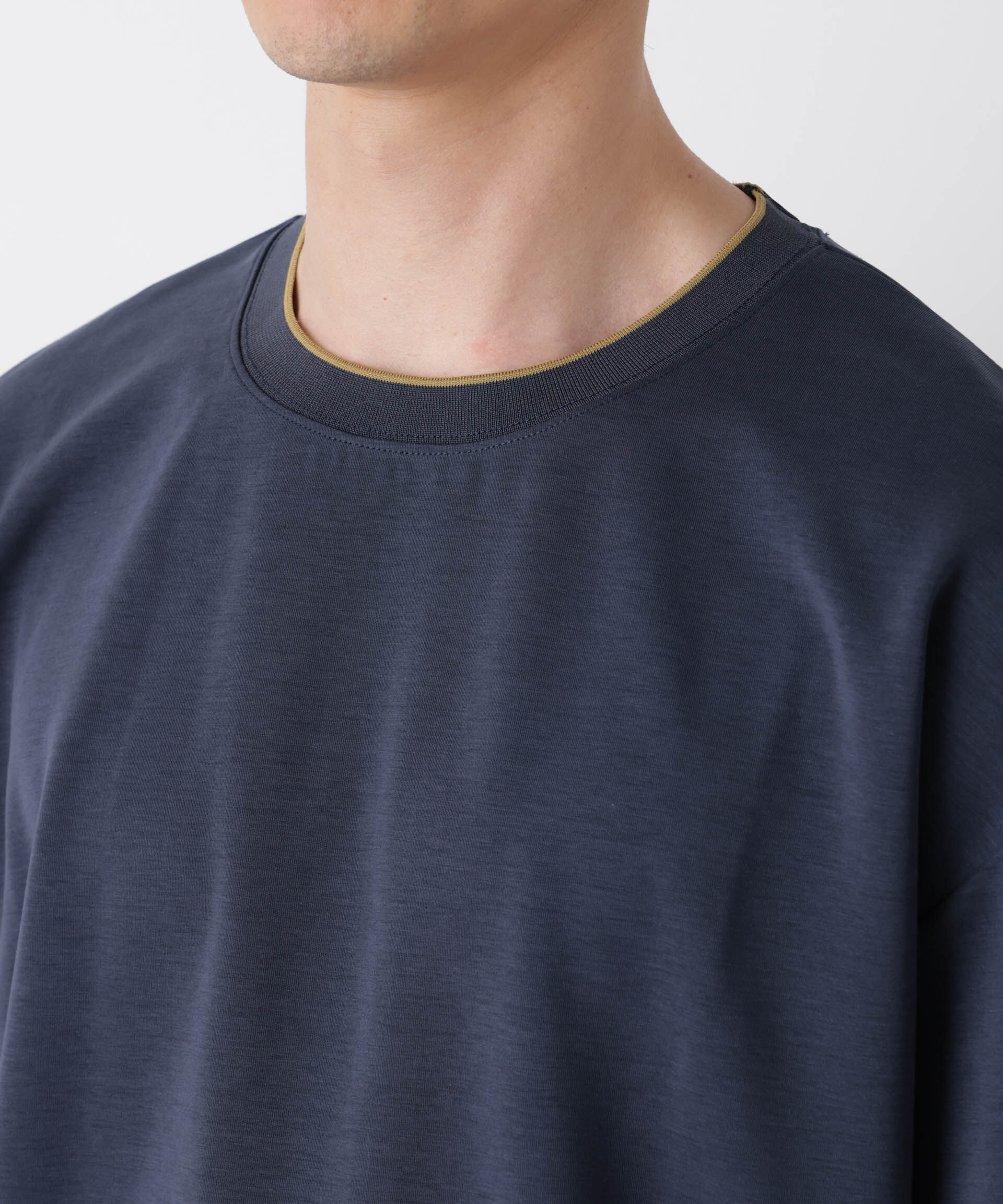 NANO universe「リブスムースTシャツ 半袖」|Tシャツ・カットソー|