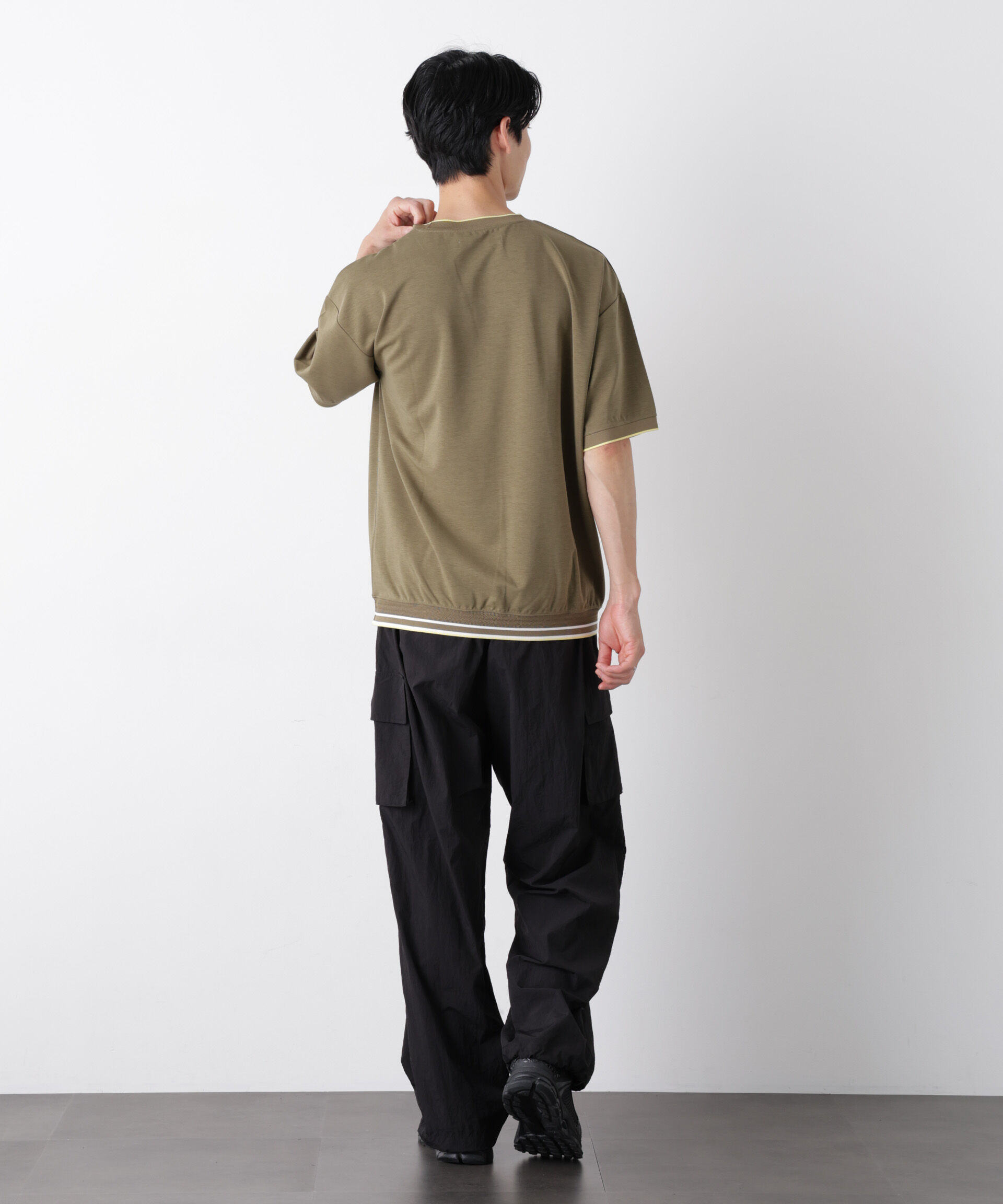 NANO universe「リブスムースTシャツ 半袖」|Tシャツ・カットソー|