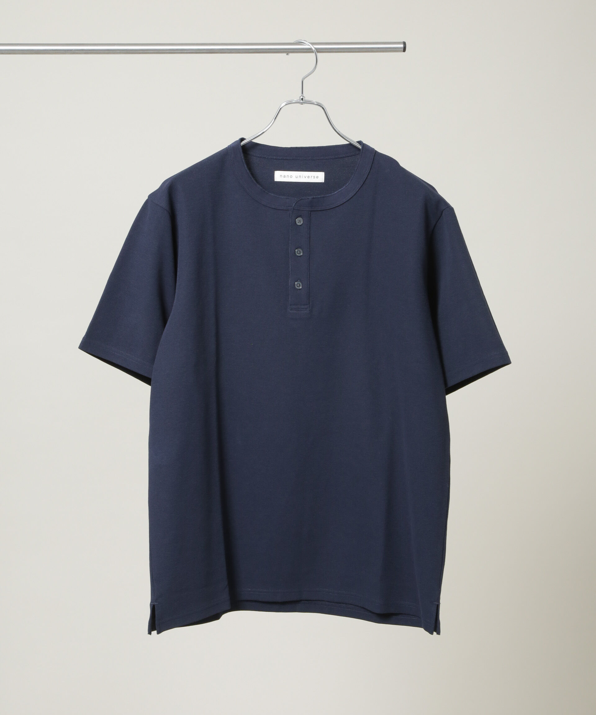 NANO universe「60サーフニットヘンリーTシャツ 半袖」|Tシャツ・カットソー|