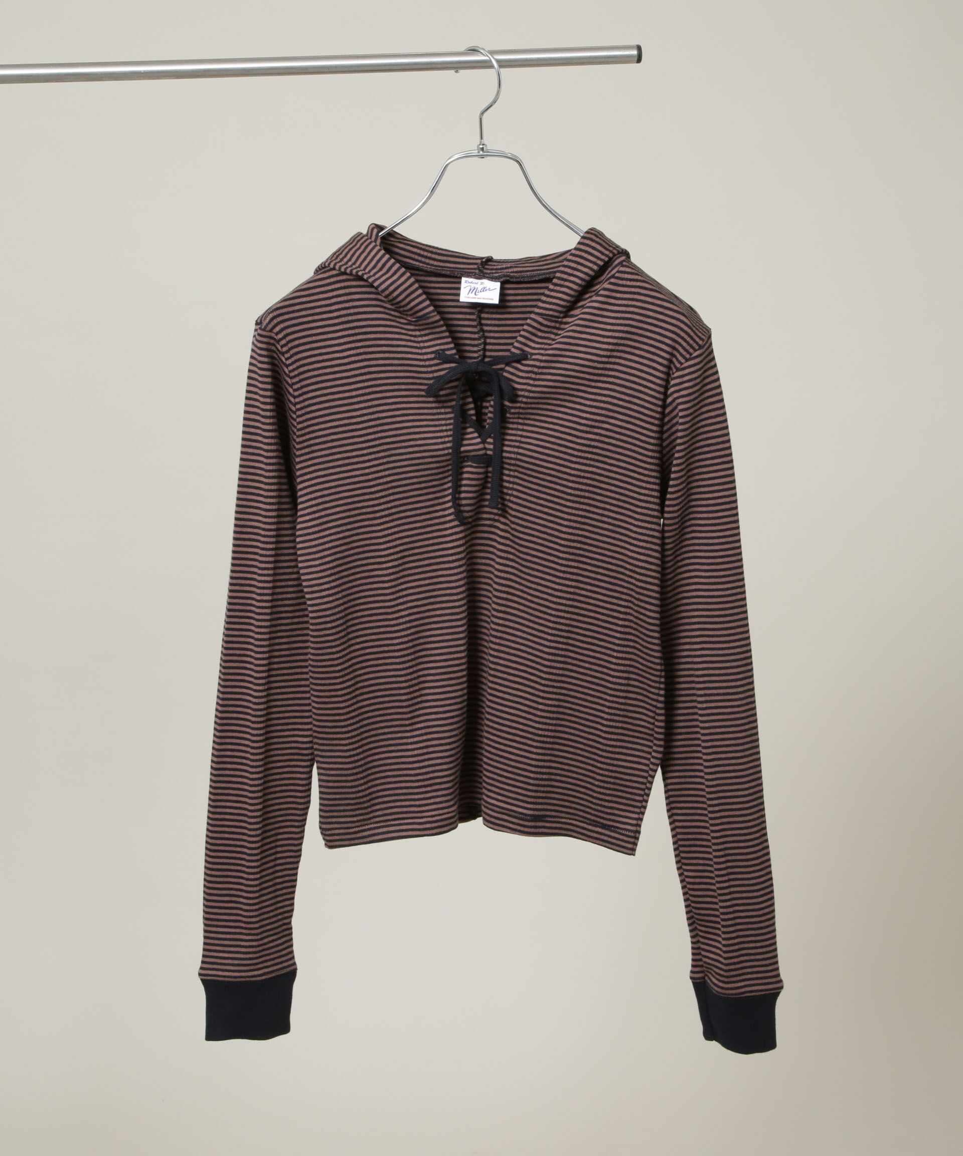 NANO universe「Robert P. Miller/Prib Henley hoodie」|Tシャツ・カットソー|ブラウン