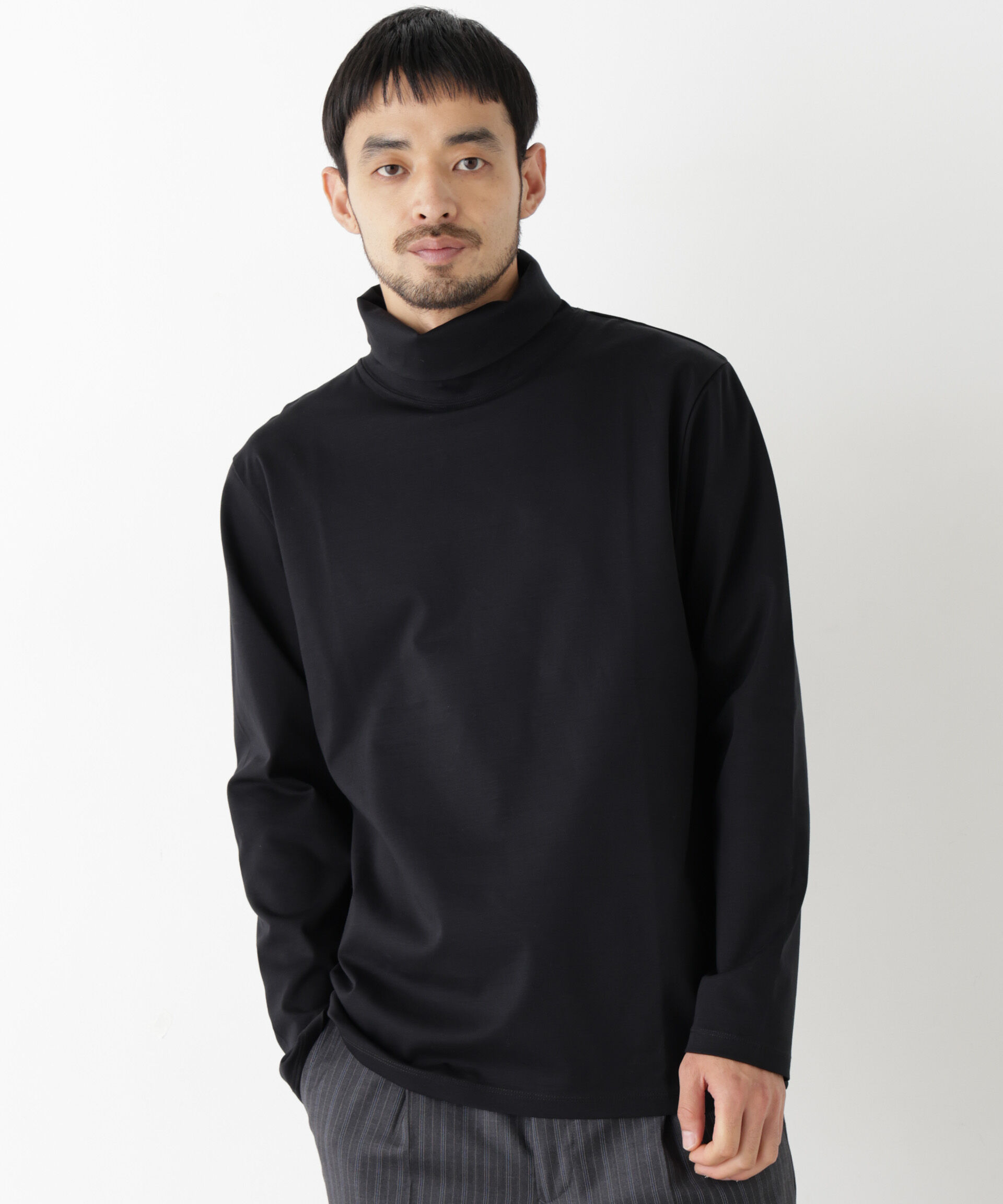 NANO universe「ジャケT(R) プレミアム タートルネック 長袖」|Tシャツ・カットソー|