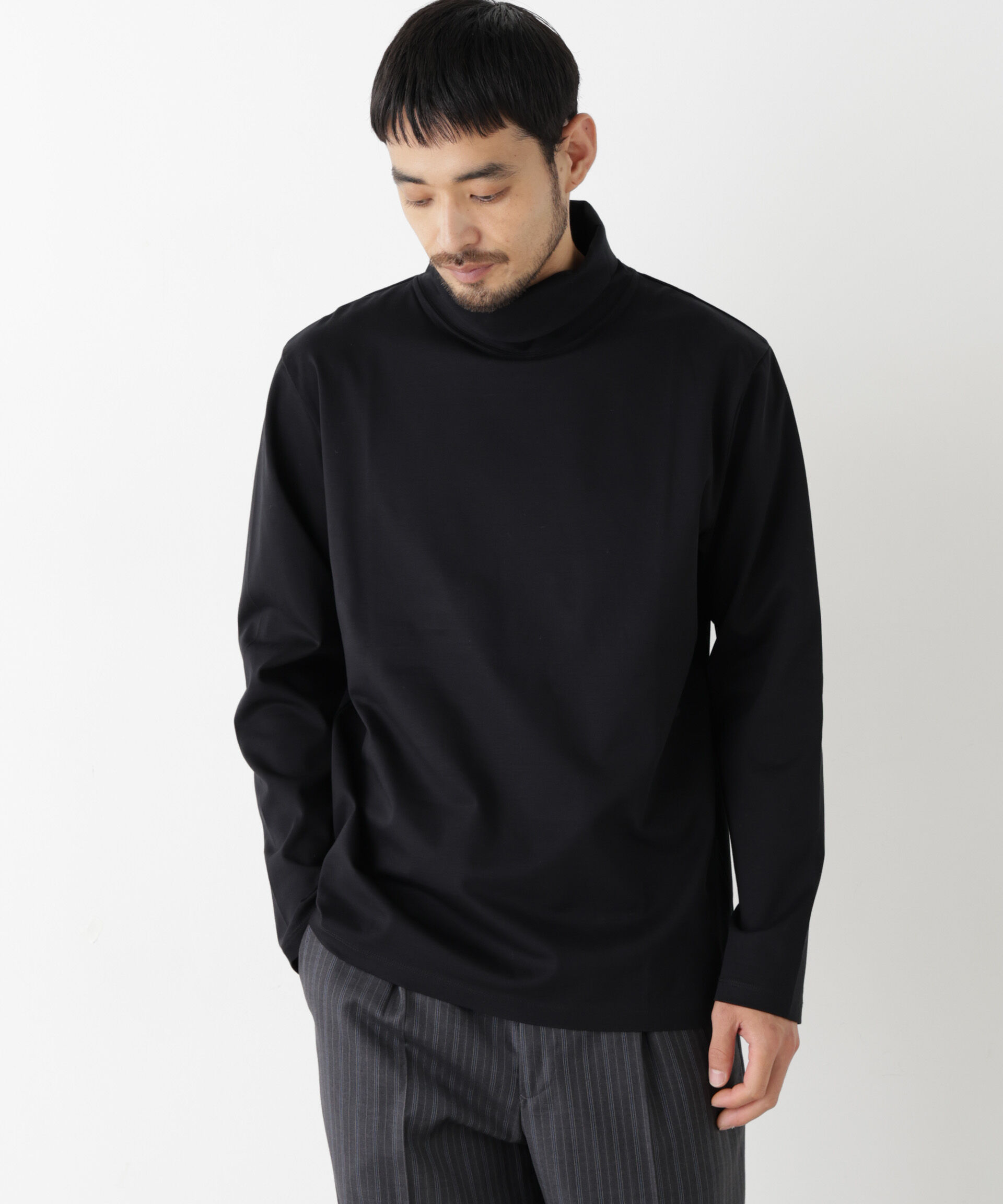 NANO universe「ジャケT(R) プレミアム タートルネック 長袖」|Tシャツ・カットソー|