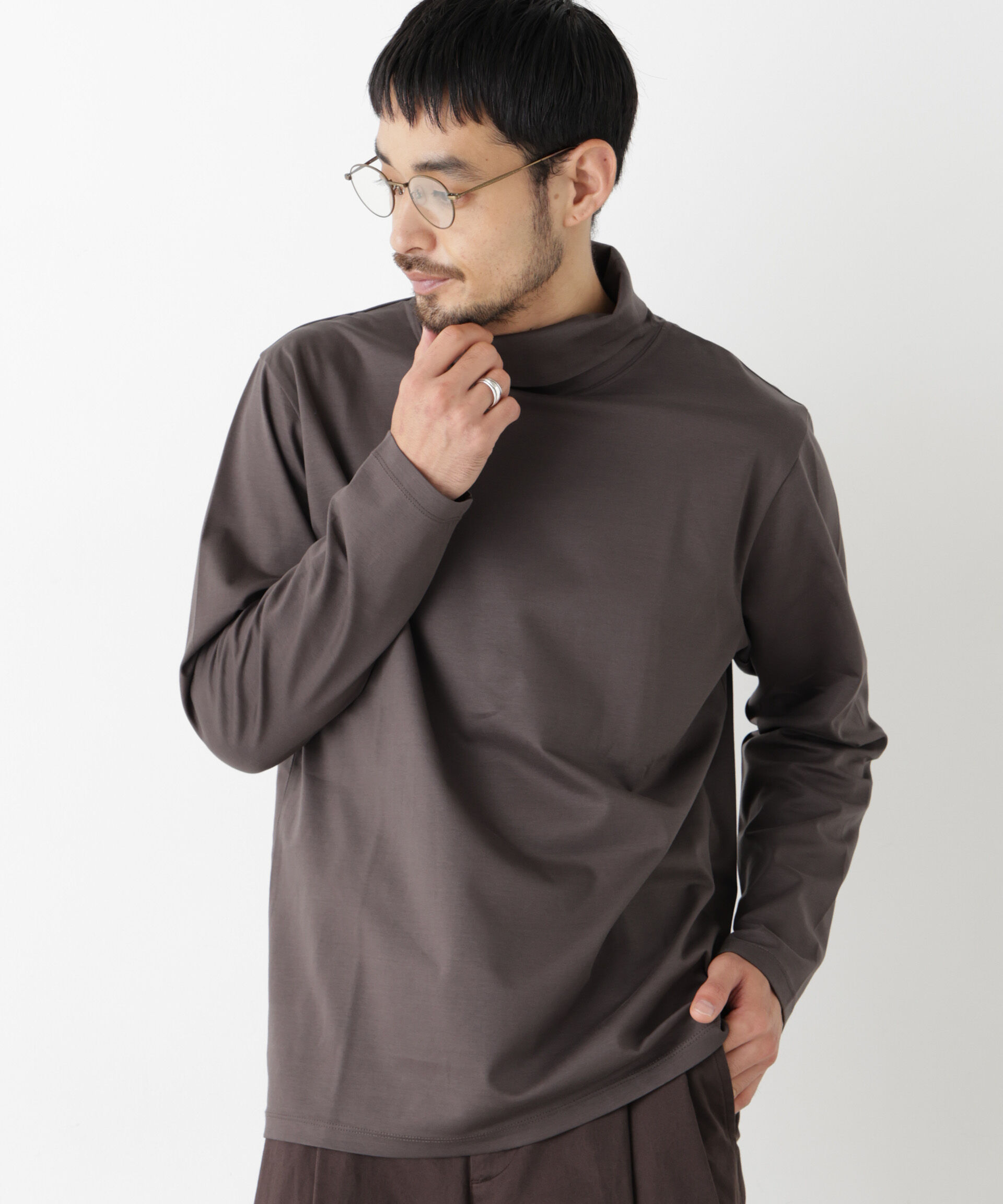 NANO universe「ジャケT(R) プレミアム タートルネック 長袖」|Tシャツ・カットソー|