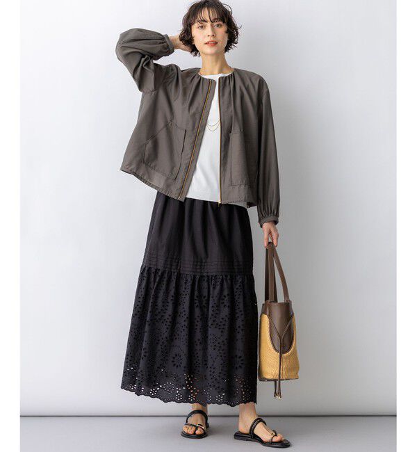 23区「カットワークエンブロイダリー スカート」|スカート|