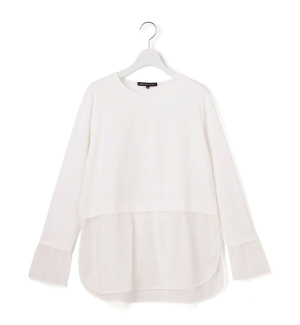 23区「【見上愛さん着用】ナチュラルコットンベア シアーコンビ カットソー」|Tシャツ・カットソー|
