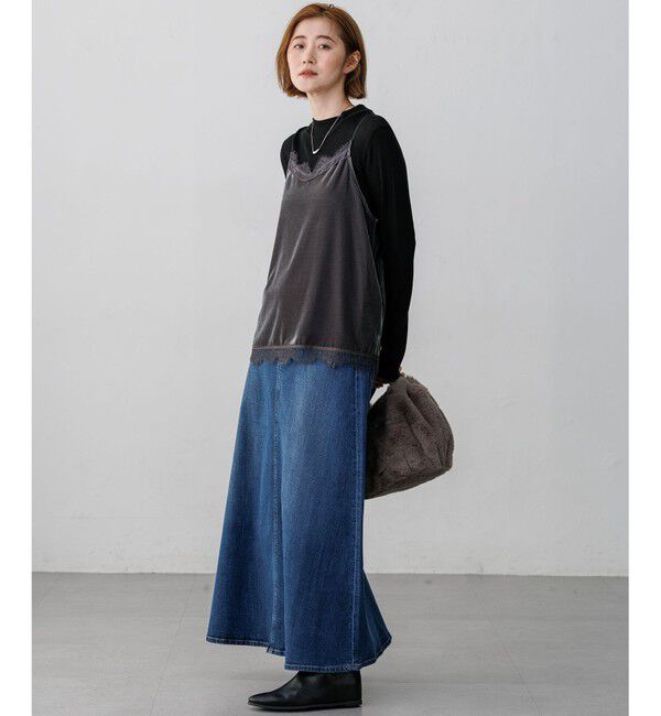 23区「【一部予約】ベロアキャミ ツインセット トップス」|Tシャツ・カットソー|