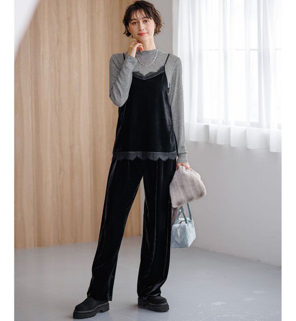 23区「【一部予約】ベロアキャミ ツインセット トップス」|Tシャツ・カットソー|