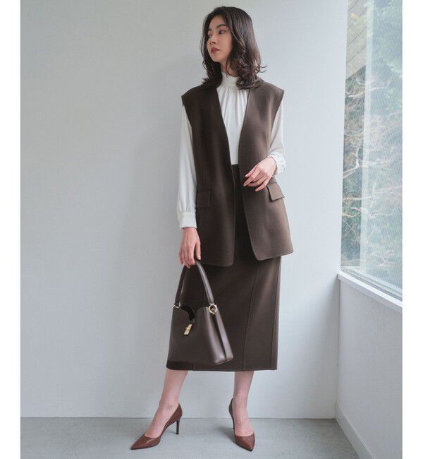 BEIGE,「【人気シリーズ】EVA / ハイネックロングスリーブブラウス」|シャツ・ブラウス|