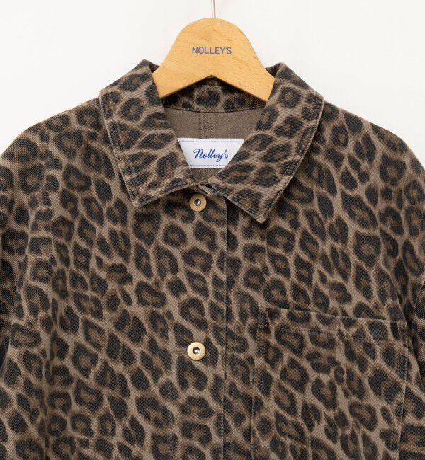 NOLLEY'S「【WEB限定】ウォッシャブルレオパードジャケット」|ブルゾン・スタジャン|