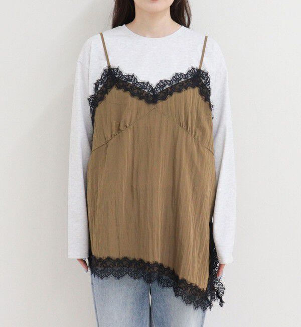 fredy emue「レースキャミコンビロンＴシャツ」|Tシャツ・カットソー|