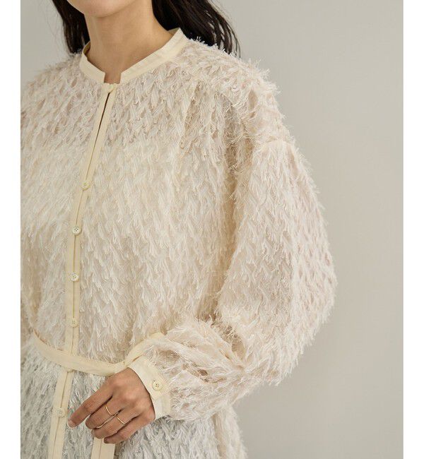 SALON adam et rope'「【WEB限定】シアージャガード2WAYブラウス」|シャツ・ブラウス|