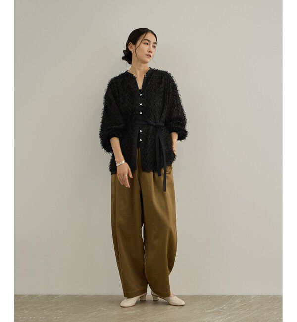 SALON adam et rope'「【WEB限定】シアージャガード2WAYブラウス」|シャツ・ブラウス|