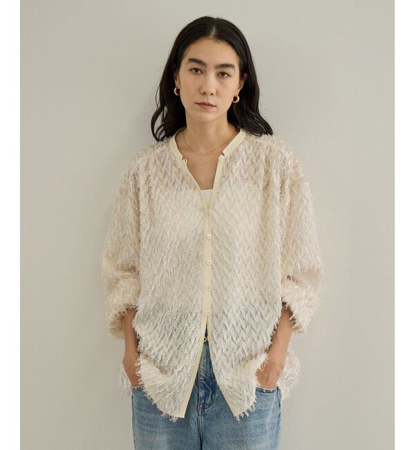 SALON adam et rope'「【WEB限定】シアージャガード2WAYブラウス」|シャツ・ブラウス|