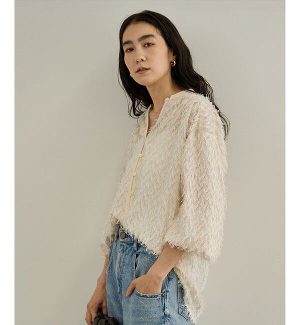 SALON adam et rope'「【WEB限定】シアージャガード2WAYブラウス」|シャツ・ブラウス|