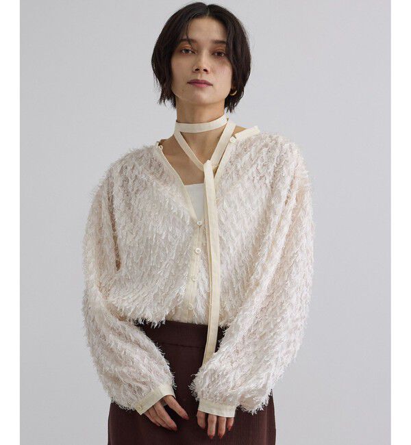 SALON adam et rope'「【WEB限定】シアージャガード2WAYブラウス」|シャツ・ブラウス|