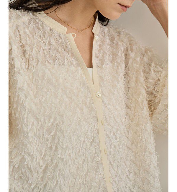 SALON adam et rope'「【WEB限定】シアージャガード2WAYブラウス」|シャツ・ブラウス|