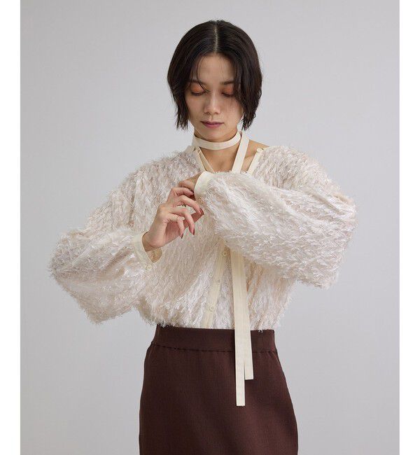 SALON adam et rope'「【WEB限定】シアージャガード2WAYブラウス」|シャツ・ブラウス|