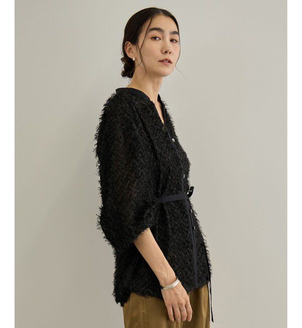 SALON adam et rope'「【WEB限定】シアージャガード2WAYブラウス」|シャツ・ブラウス|