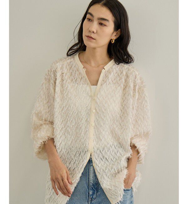 SALON adam et rope'「【WEB限定】シアージャガード2WAYブラウス」|シャツ・ブラウス|