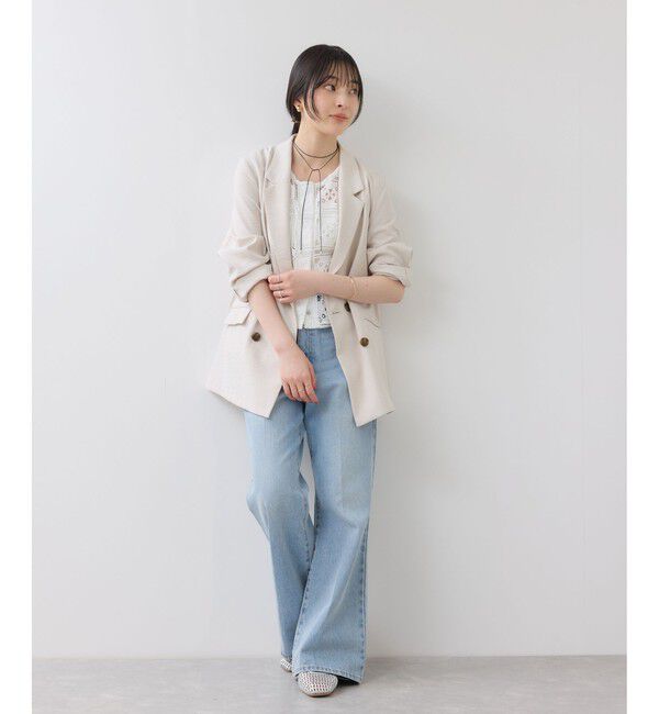 VIS「【WEB限定】クロシェレースシャツベスト」|シャツ・ブラウス|