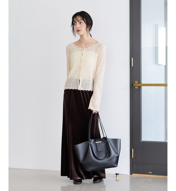 VIS「ドットシャーリングシアーカーディガン」|カーディガン|