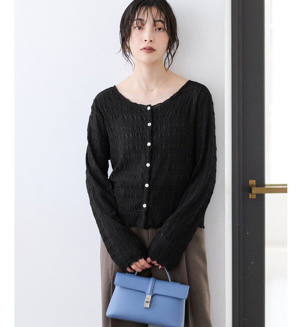 VIS「ドットシャーリングシアーカーディガン」|カーディガン|