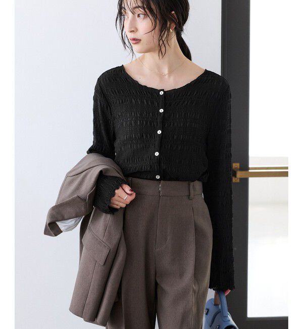 VIS「ドットシャーリングシアーカーディガン」|カーディガン|