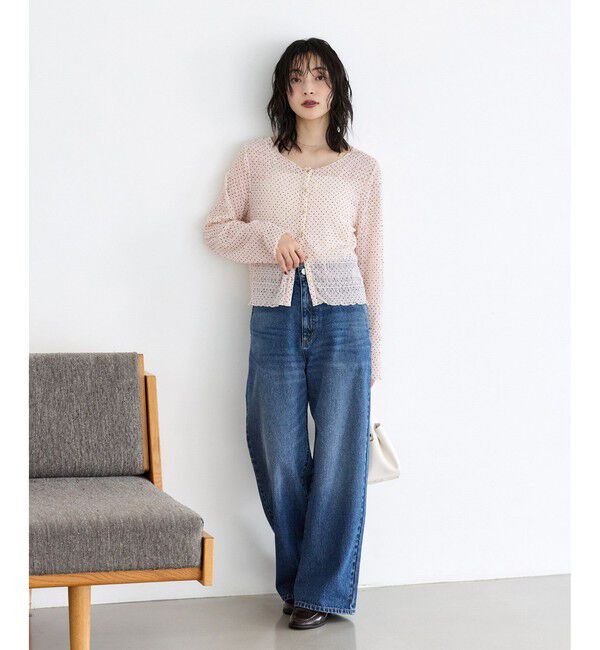 VIS「ドットシャーリングシアーカーディガン」|カーディガン|