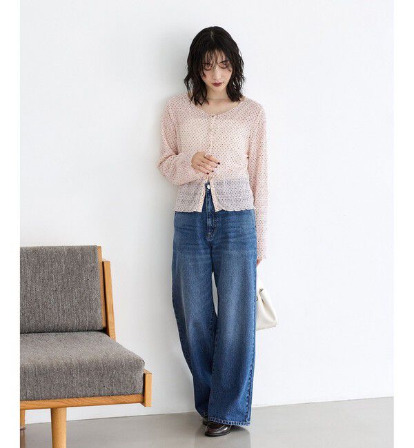 VIS「ドットシャーリングシアーカーディガン」|カーディガン|
