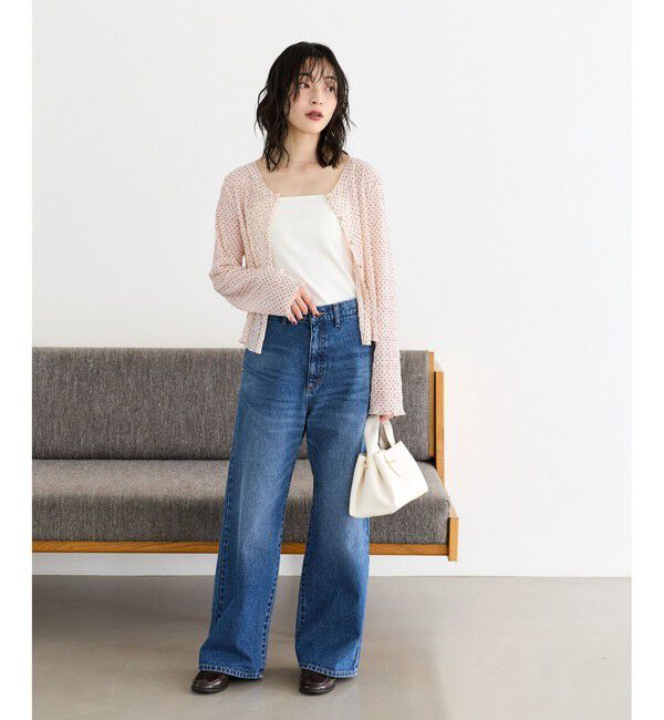 VIS「ドットシャーリングシアーカーディガン」|カーディガン|