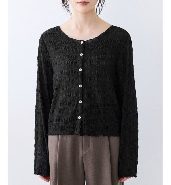 VIS「ドットシャーリングシアーカーディガン」|カーディガン|