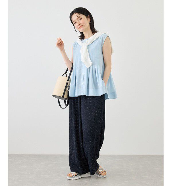 Rope&rsquo;Picnic「【WEB限定カラー】タックデザインペプラムシャツ」|シャツ・ブラウス|