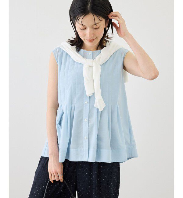 Rope&rsquo;Picnic「【WEB限定カラー】タックデザインペプラムシャツ」|シャツ・ブラウス|