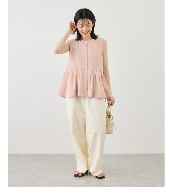 Rope&rsquo;Picnic「【WEB限定カラー】タックデザインペプラムシャツ」|シャツ・ブラウス|