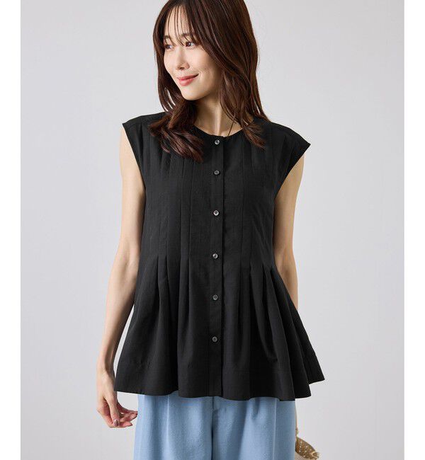 Rope&rsquo;Picnic「【WEB限定カラー】タックデザインペプラムシャツ」|シャツ・ブラウス|