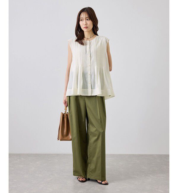 Rope&rsquo;Picnic「【WEB限定カラー】タックデザインペプラムシャツ」|シャツ・ブラウス|