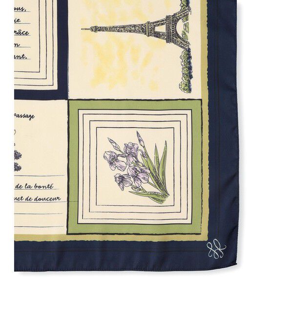 ROPE PICNIC PASSAGE「PARIS Peaceful Scenery スカーフ 70cm」|バンダナ・スカーフ|