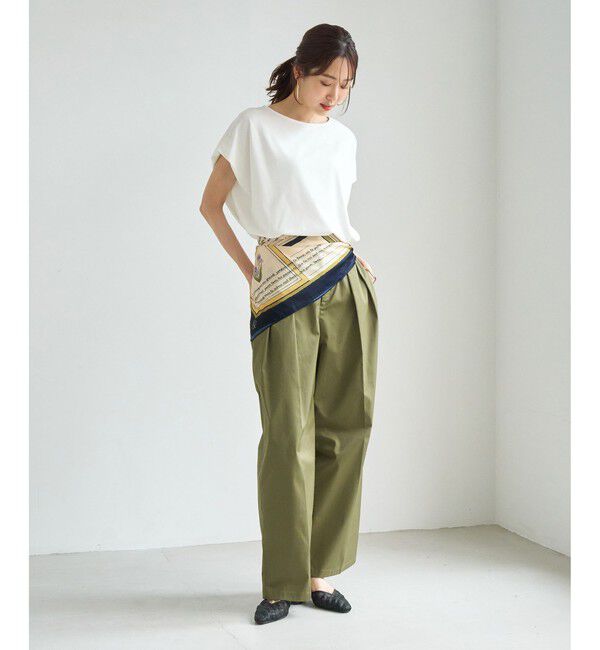 ROPE PICNIC PASSAGE「PARIS Peaceful Scenery スカーフ 70cm」|バンダナ・スカーフ|