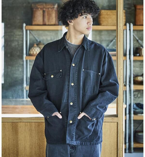  「orSlow | RELAXED FIT OXFORD COVERALL MEN」|その他|BLACK