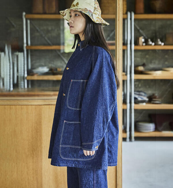  「orSlow | LOOSE FIT DENIM COVERALL WOMEN」|デニムジャケット|